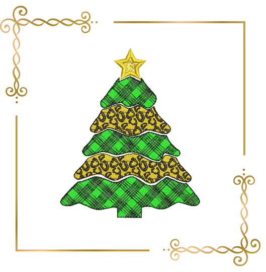 Christmas Winter Christmas trees digital machine embroidery design