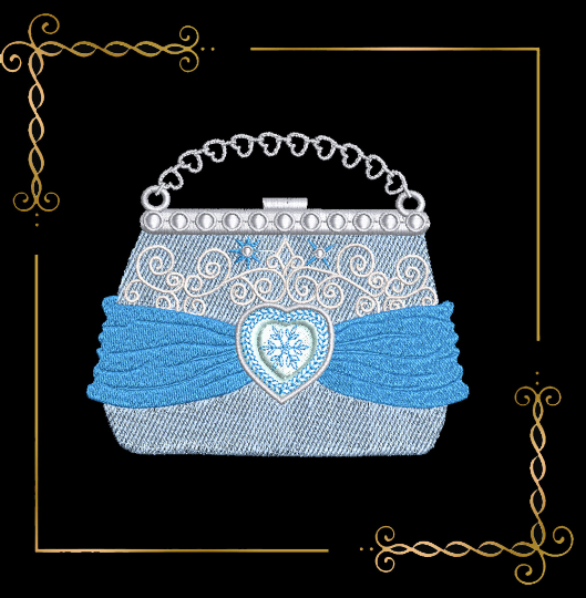 Princess, Elsa, Frozen Fashion Bag embroidery design to the direct download