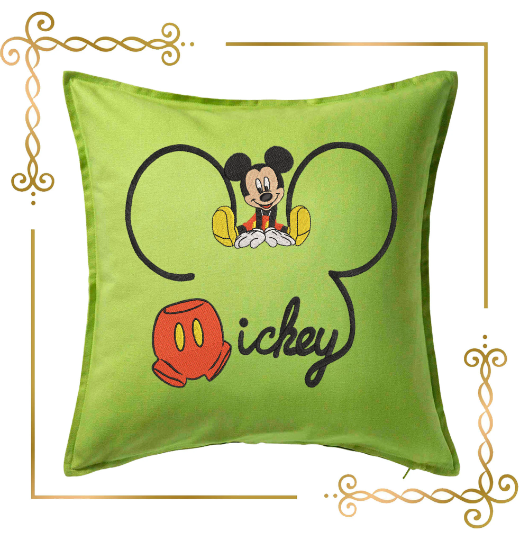 Mickey Mouse Disney character head mouse shorts machine embroidery design
