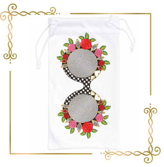 Miscellaneous Super trendy sunglasses roses Gucci digital machine embroidery design