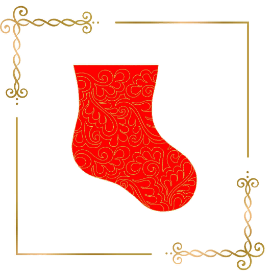 Christmas Stockings Gift Bag  Christmas Bag trapunto style quilting  digital machine embroidery design