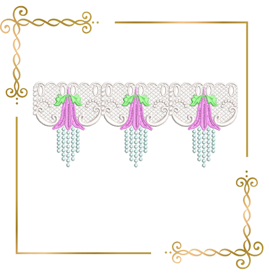 Lace and decorations Belgium lace ribbon lace embroidery design to the direct download.