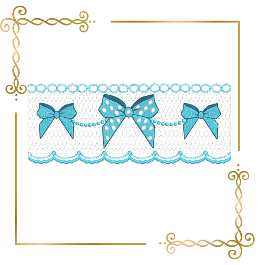 Smocking plate embroidery design  bows   Design Plate for dress machine embroidery design  to the direct download.