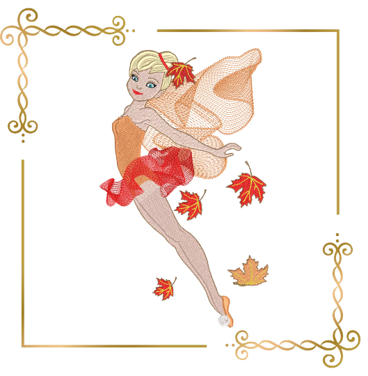 Princess-Fabulous-Fairy-Tinker-Bell-fall-leafs-digital-machine-embroidery-design 