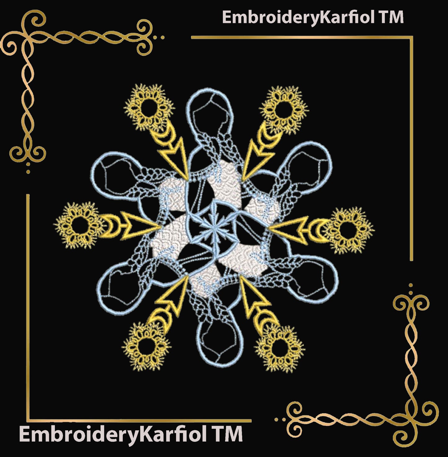 Christmas Anna Snowflake Embroidery Design, Winter Princess, Frozen Inspired Pattern