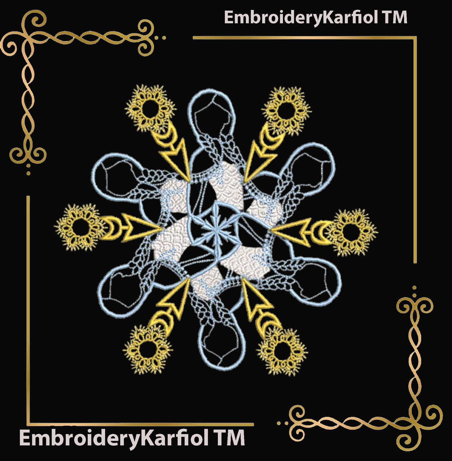 Christmas Anna Snowflake Embroidery Design, Winter Princess, Frozen Inspired Pattern