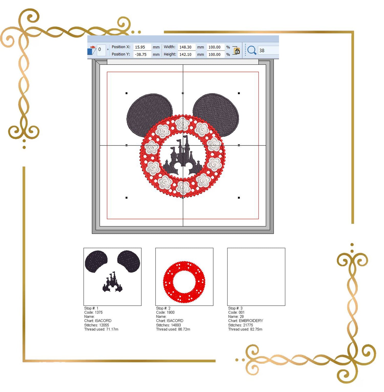 Mouse-Ears-Castle-Embroidery-Design-Minnie-Magical-Princess-Castle