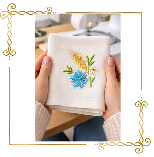 Embroidery Design Wildflower 2.76x2.76 Inch Digital Download