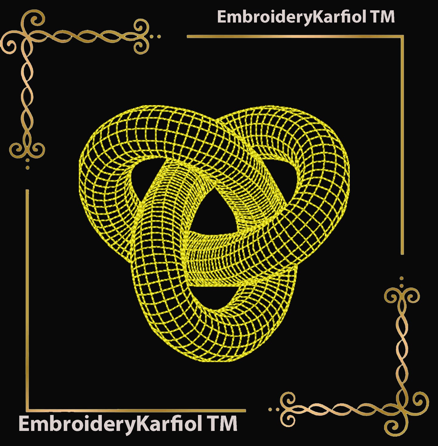 T-shirt Endless Path – Abstract AI-Inspired Modern Embroidery Design – Instant Download
