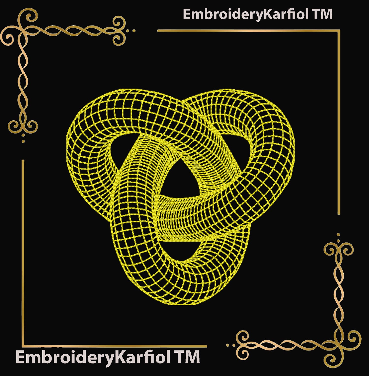 T-shirt Endless Path – Abstract AI-Inspired Modern Embroidery Design – Instant Download