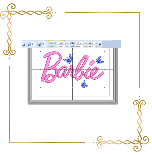 Princess Barbie marvelous Barbie doll  Disney machine embroidery design