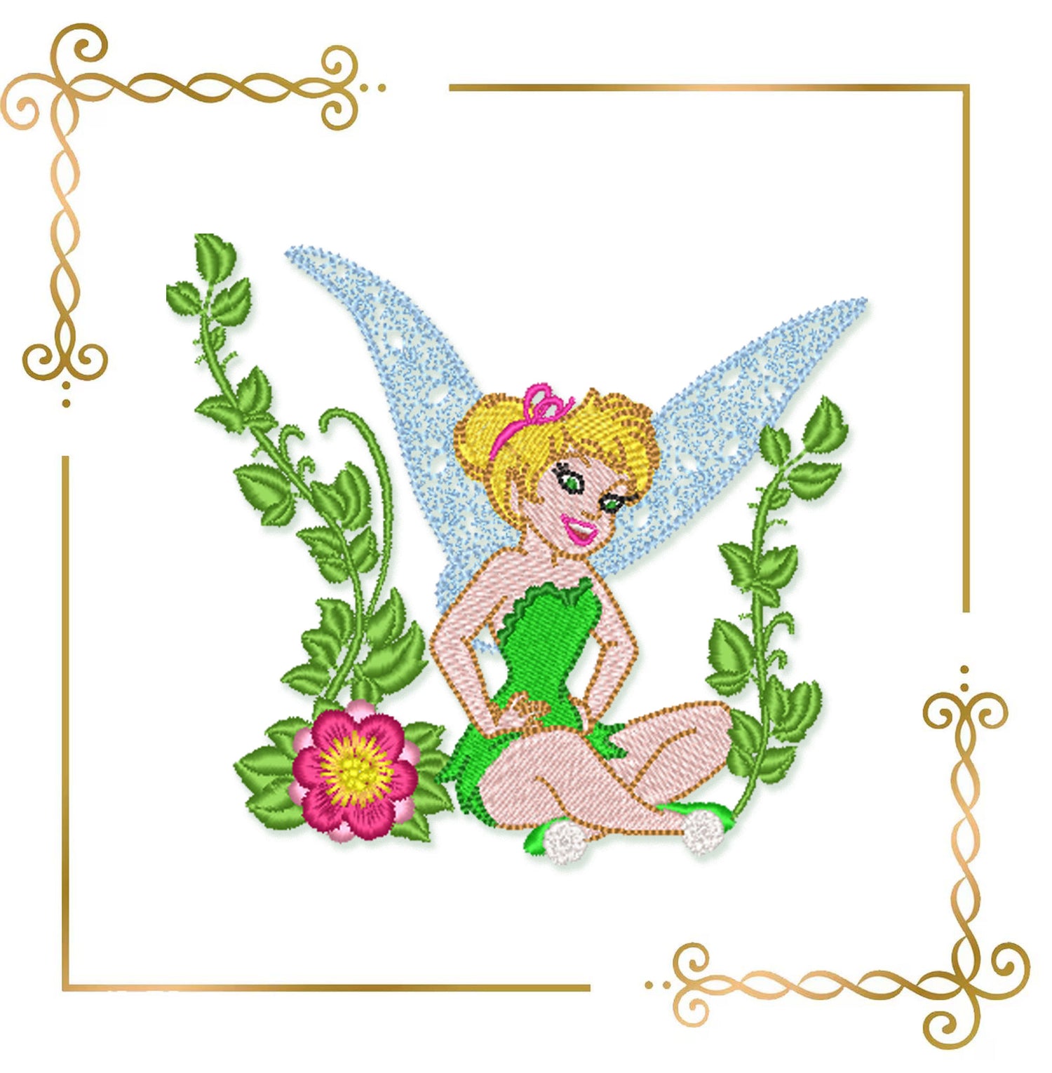 Princess Fabulous Fairy Tinker Bell fairy, Disney, Embroidery machine design SET 4 designs (Digital Download)