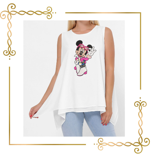 Minnie Mouse dressed Gucci parody digital embroidery design