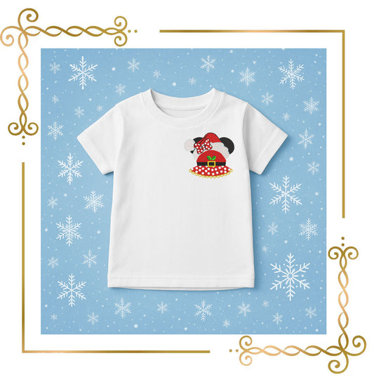 Minnie Mouse Christmas Embroidery Design: Santa Hat, Polka Dot Bow (Digital Pattern)