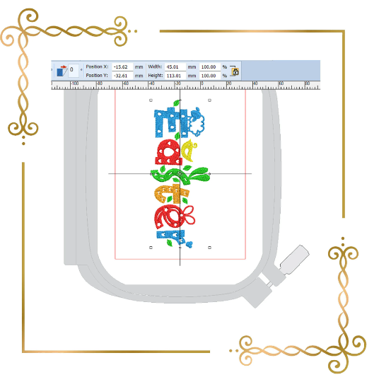 Easter holiday lettering machine embroidery design