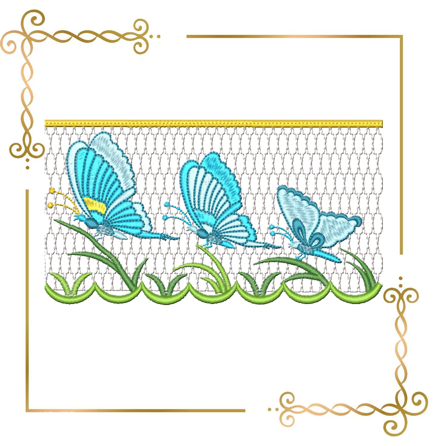 Smocking plate Butterfly Embroidery Design, Butterfly Smock Insert for Baby Dress