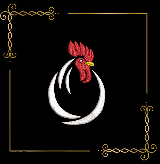 Free design Animal Minimalist Rooster Head Embroidery Design