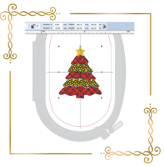 Christmas Winter Christmas trees digital machine embroidery design