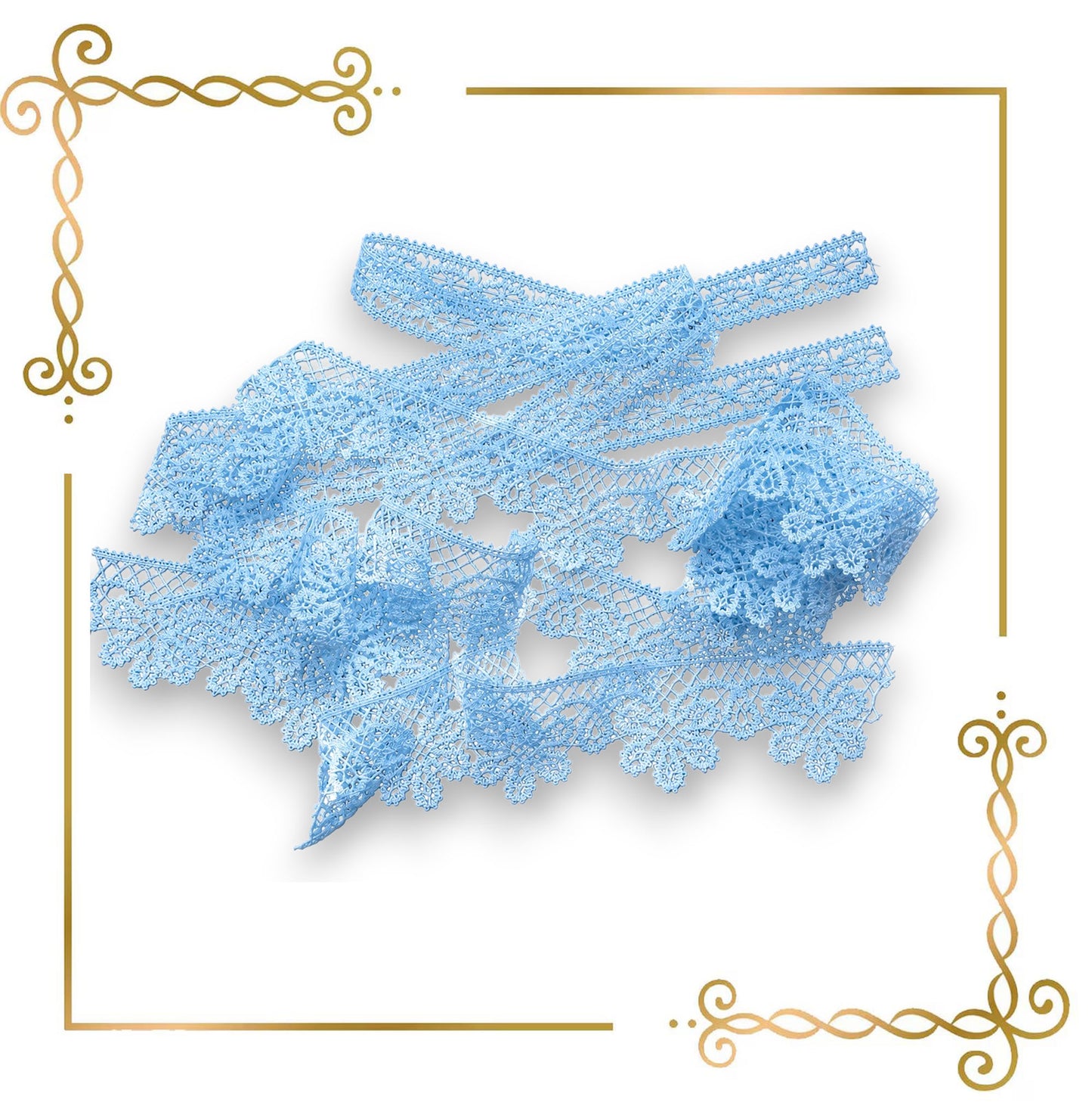 Lace and decorations Machine Embroidery Design FSL Battenberg, Lace Border Set | Free Standing Lace Trim & Insertion | Dress Collar Sleeve