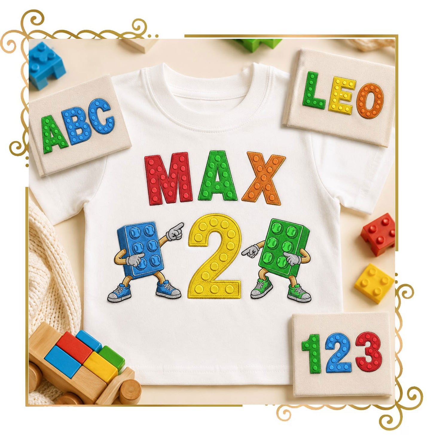 Embroidery design Construction,  Block Alphabet Embroidery Design Set, A-Z Letters, Numbers 0-9, Master Builder architect Characters