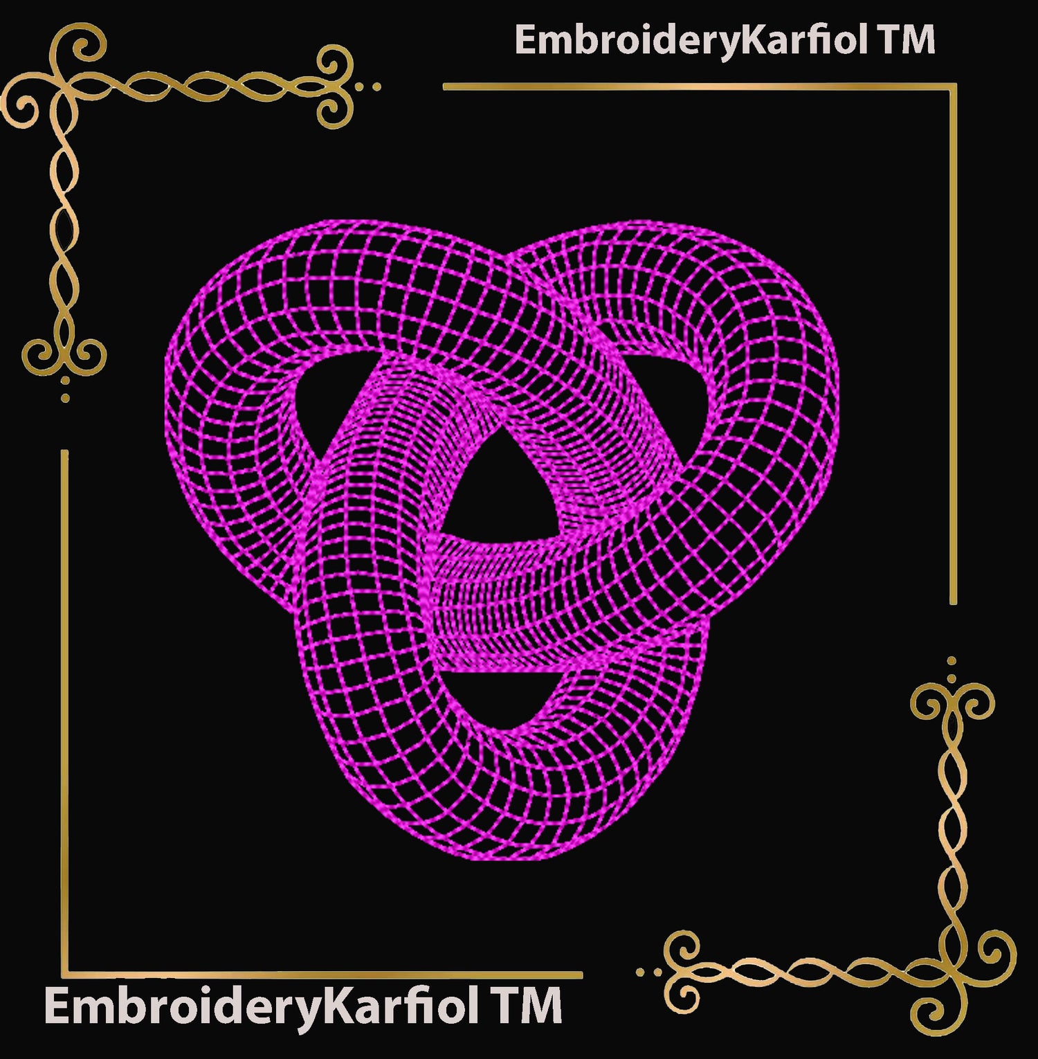 T-shirt Endless Path – Abstract AI-Inspired Modern Embroidery Design – Instant Download