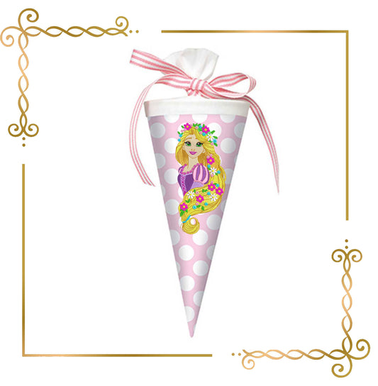 Princess Rapunzel Disney carton character Elegant with Floral - Rapunzel Embroidery Design
