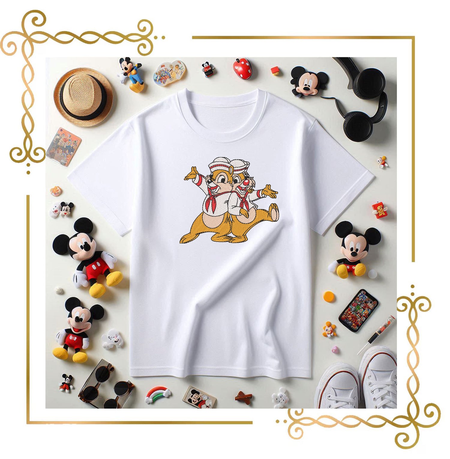 Characters and Cartoon Disney Chip and Dale embroidery design