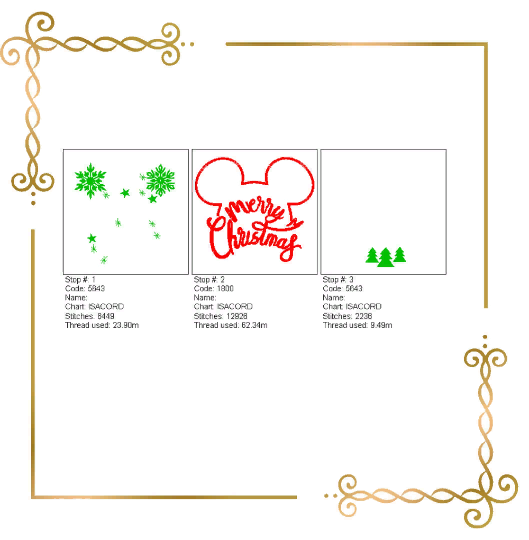 Mickey Mouse head Christmas  embroidery design to the direct download
