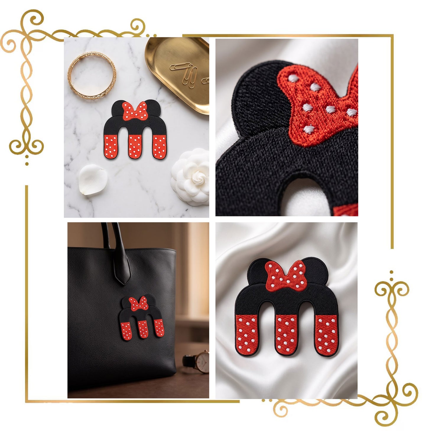 Minnie Mouse letter M  Digital Embroidery Design File