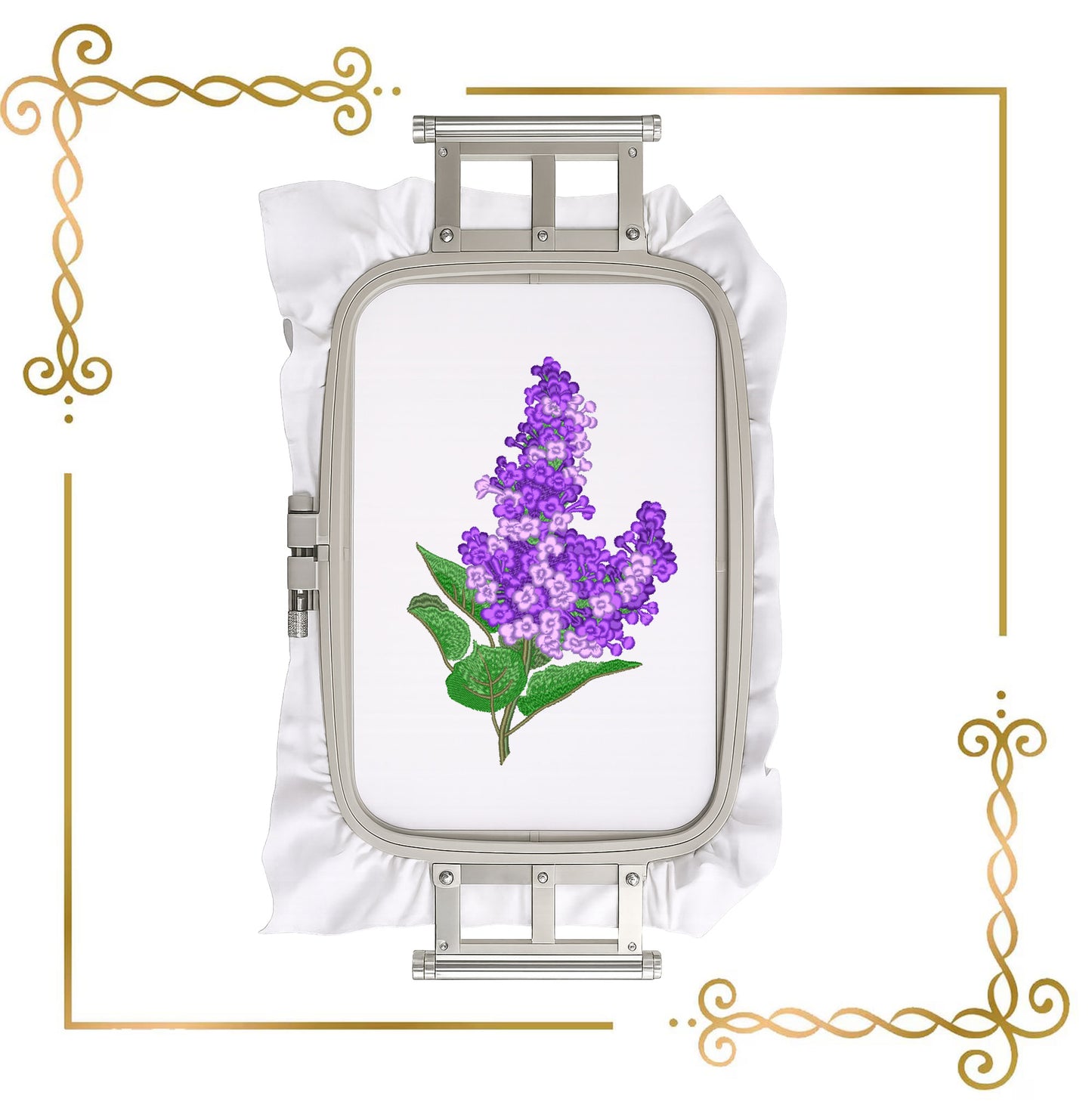 Flowers Embroidery Design Lilac Bouquet Embroidery Design, Purple Floral Machine File (Digital Download)
