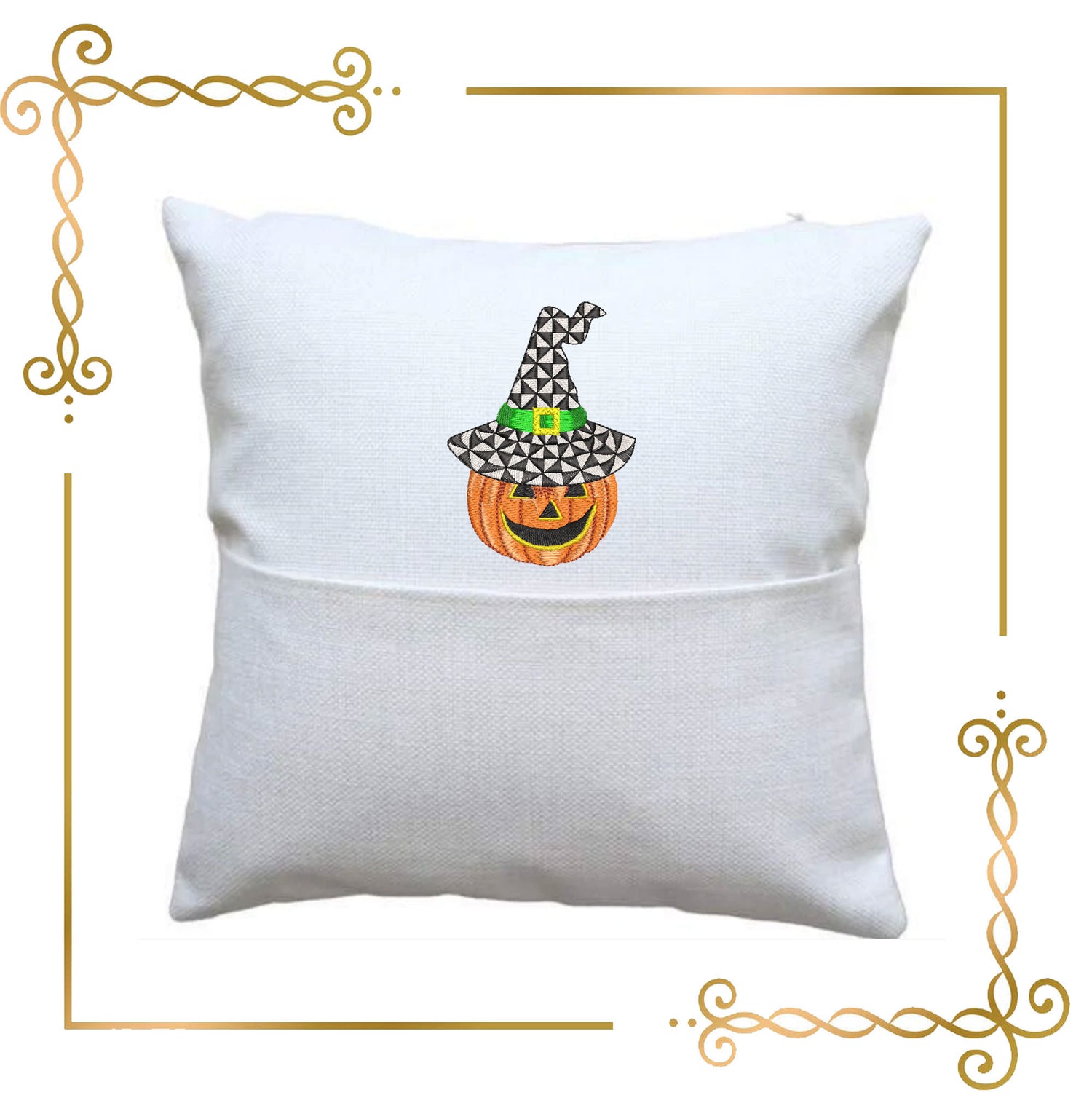 Halloween Halloween Jack-O'-Lantern with Witch Super Hat Embroidery designs 1 Size 3 Varianten