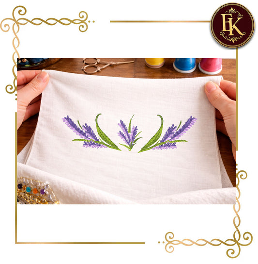 Flowers Embroidery Design Lavender Branch Set, Botanical Floral, Provence Herb Garden Motifs