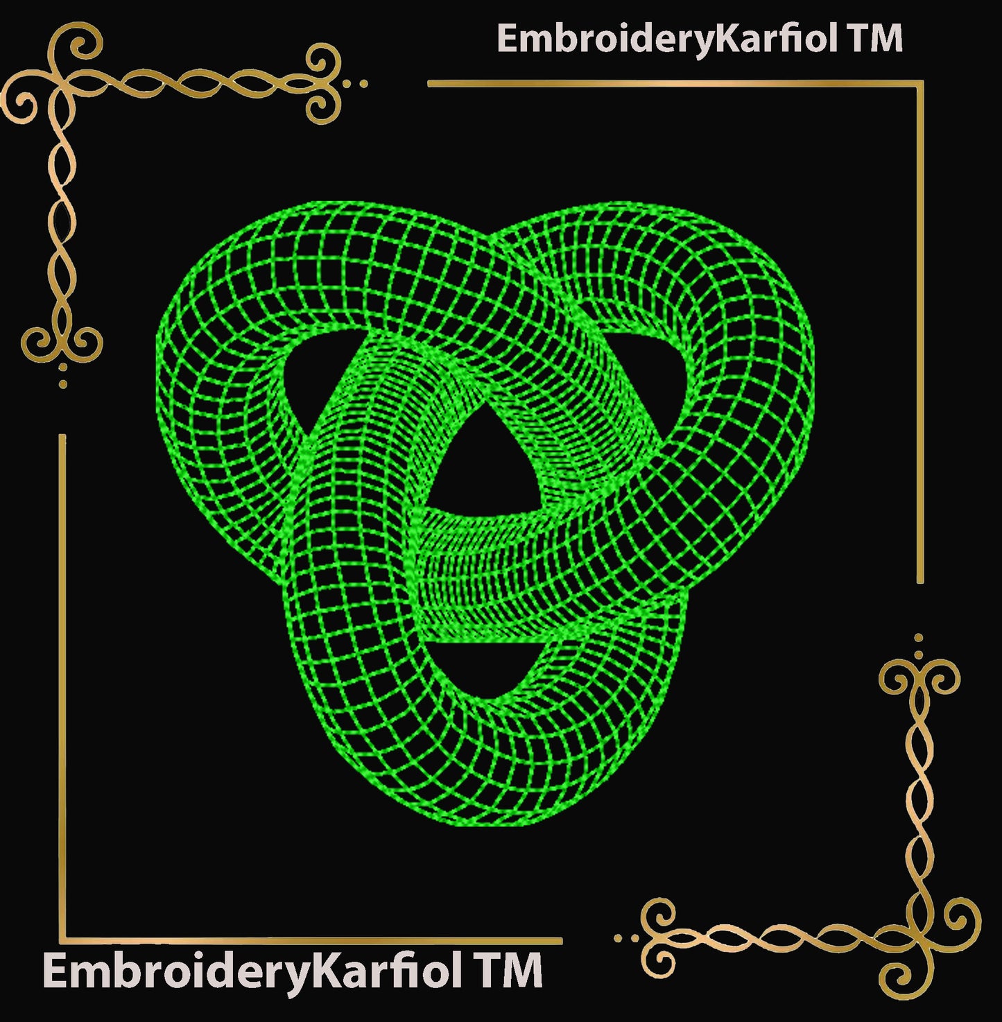 T-shirt Endless Path – Abstract AI-Inspired Modern Embroidery Design – Instant Download