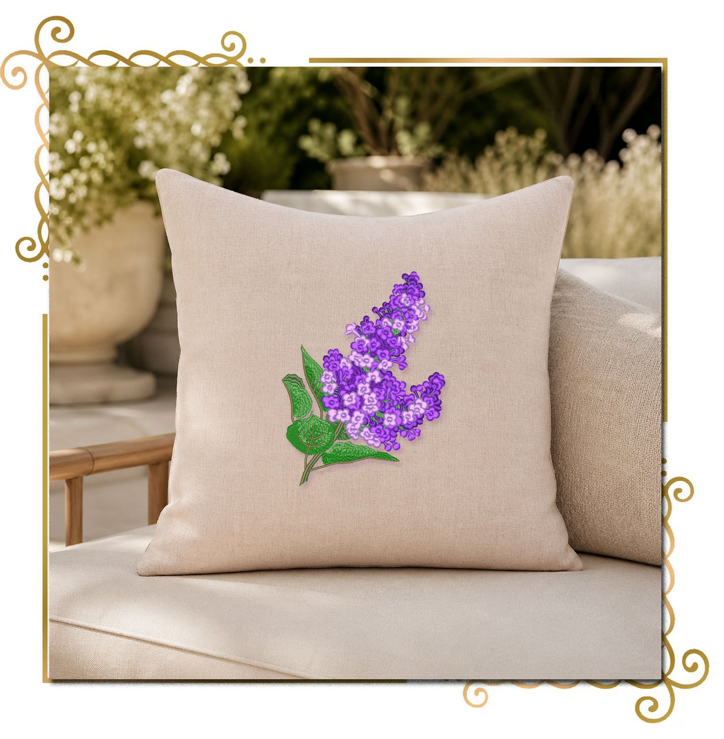 Flowers Embroidery Design Lilac Bouquet Embroidery Design, Purple Floral Machine File (Digital Download)