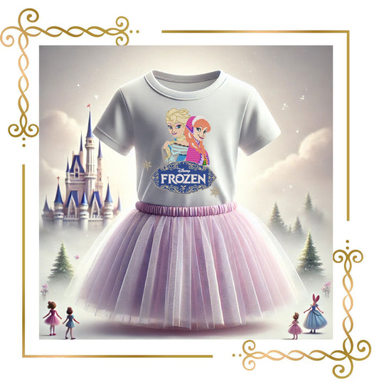 Princess Elsa and Anna Embroidery Design: Frozen Snowflake Frame, SET frozen (Direct Download)