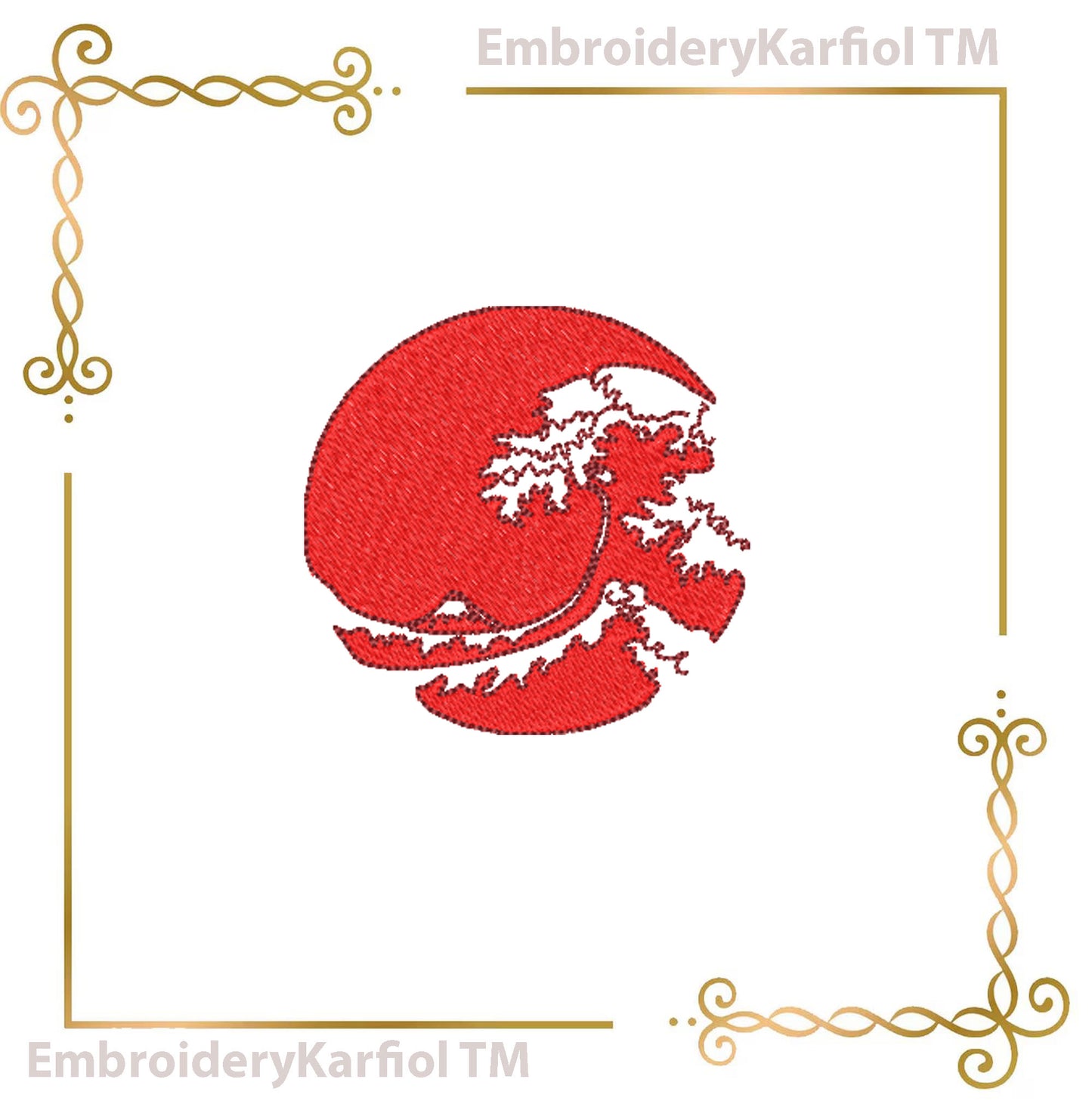 Embroidery Design Machine Embroidery Japanese Crane Set Red Sun Bundle Oriental Bird Motif