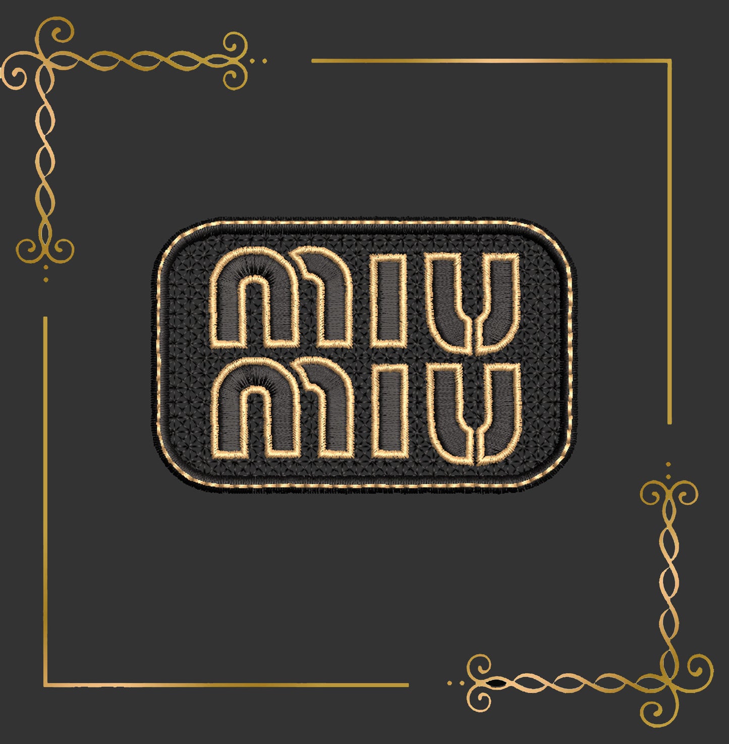 Logo MIU MIU digital embroidery design