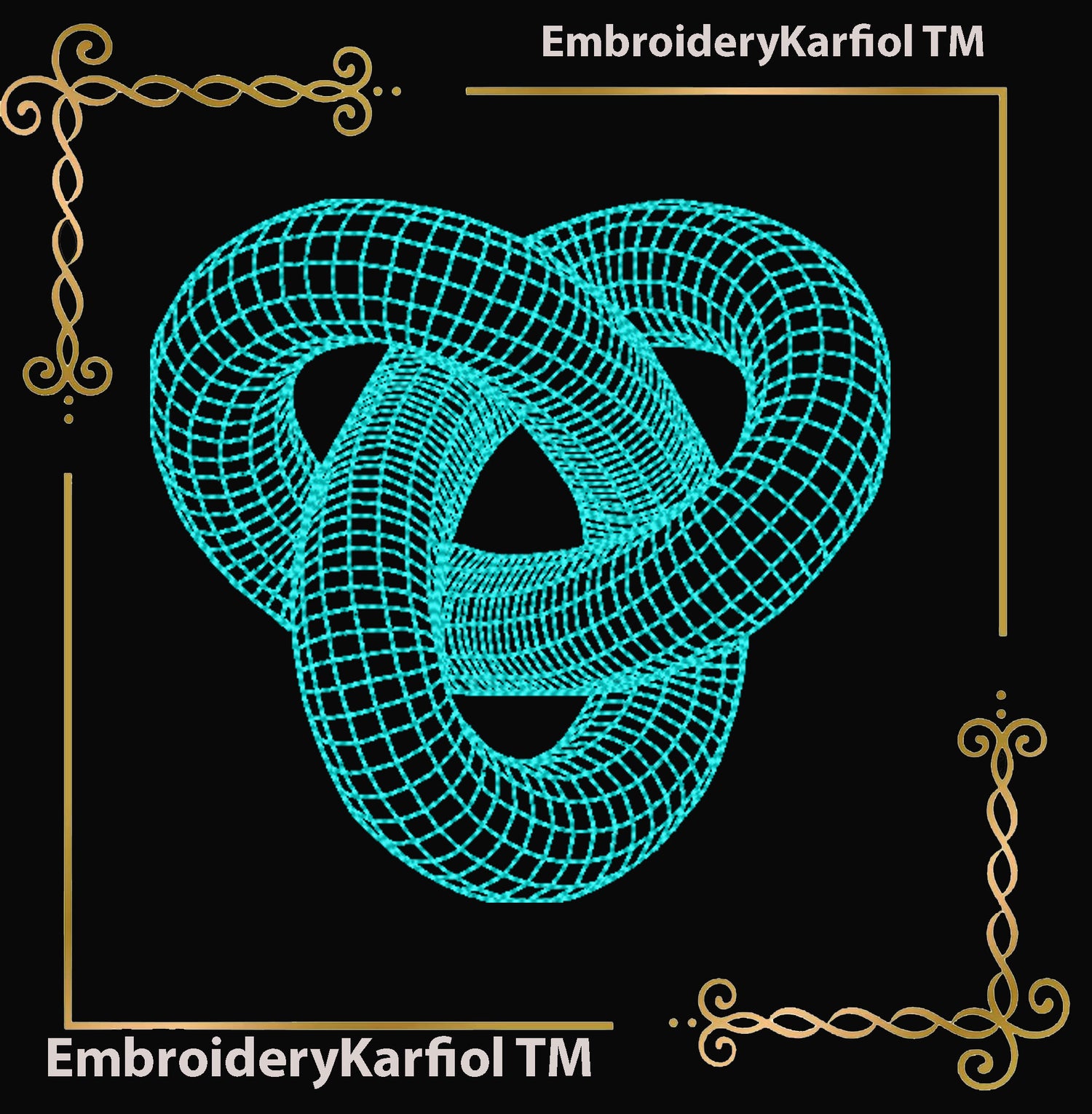 T-shirt Endless Path – Abstract AI-Inspired Modern Embroidery Design – Instant Download