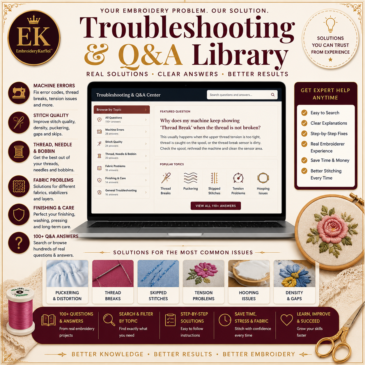 Interactive Embroidery Platform™ | Design & Photo Analyzer | 100+ Thread Brands -Never Guess Thread Colors Again