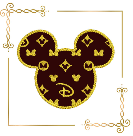 Mickey Mouse  Applique  Head  2 Sizes 2 options embroidery design to the direct download