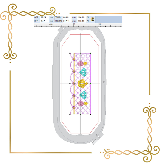 Smocking plate jewelry for dress machine embroidery design to the direct download.