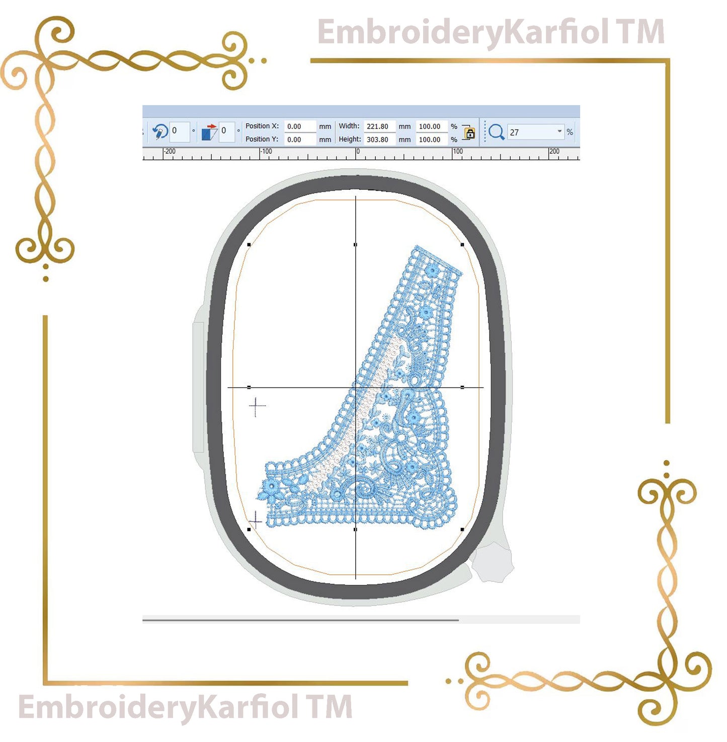 Lace Neckline Embroidery Design – Floral Guipure Collar for Dresses and Blouses