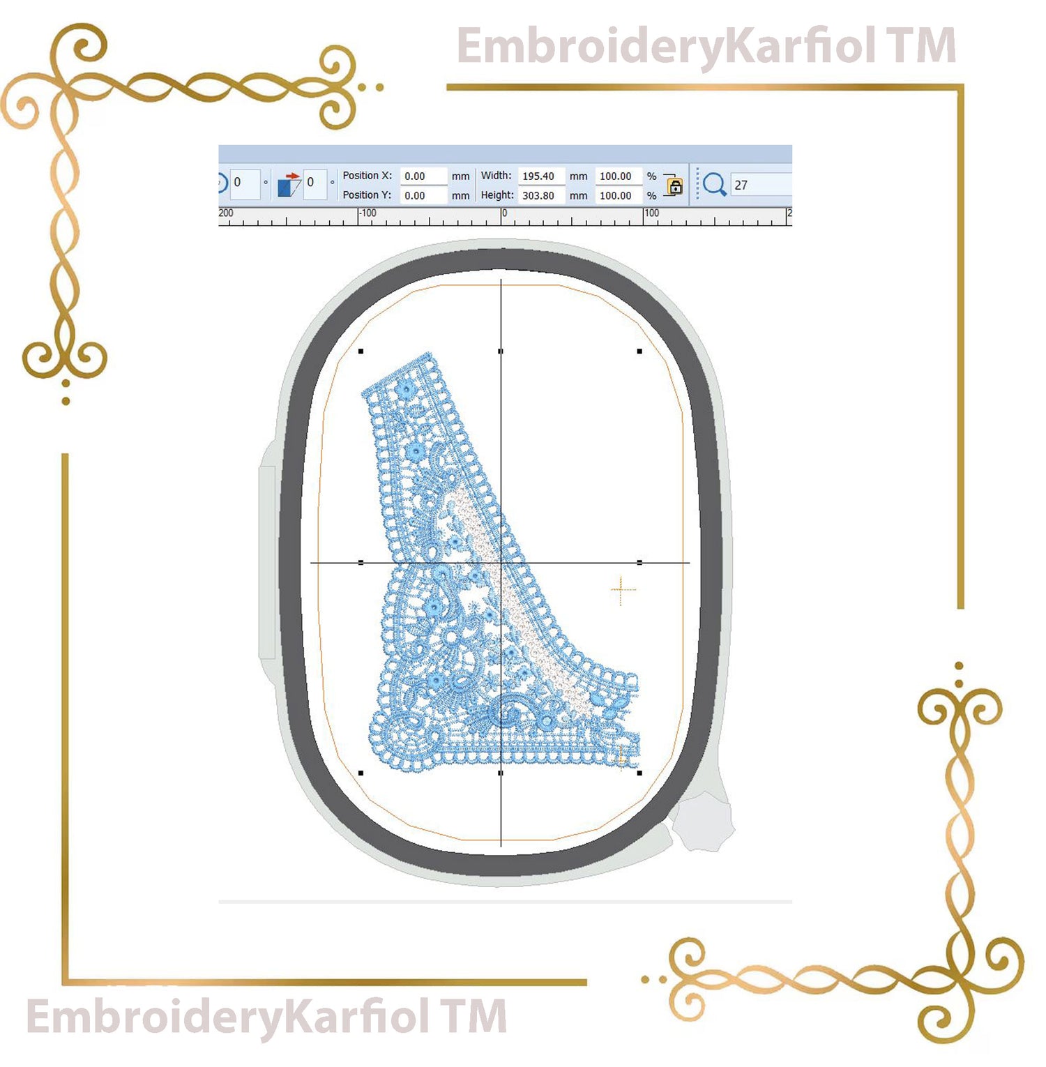 Lace Neckline Embroidery Design – Floral Guipure Collar for Dresses and Blouses