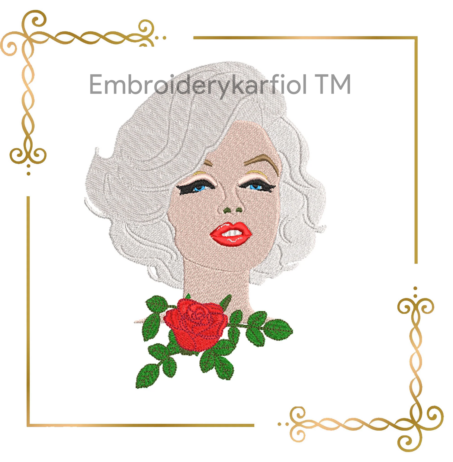 People  Marilyn Monroe embroidery design 