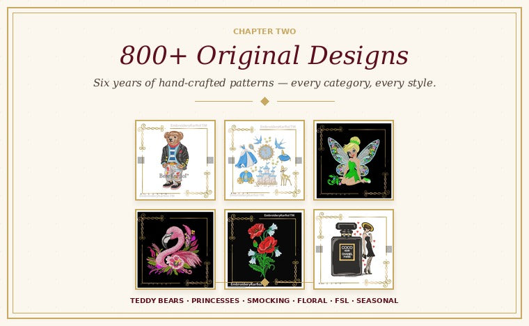 Load video: EmbroideryKarfiol — hand-digitized machine embroidery designs