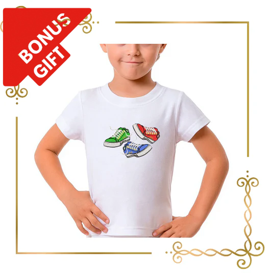 Badged - Gift design T-shirts Sneakers embroidery design to the direct download.