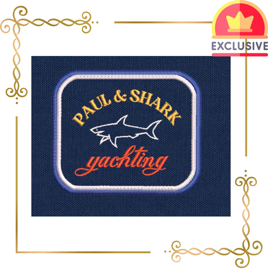 Badged - Logo Paul and Shark Yachting digital embroidery design