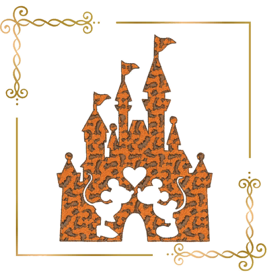 Mickey and Minnie Mouse castle love valentines day digital machine embroidery design