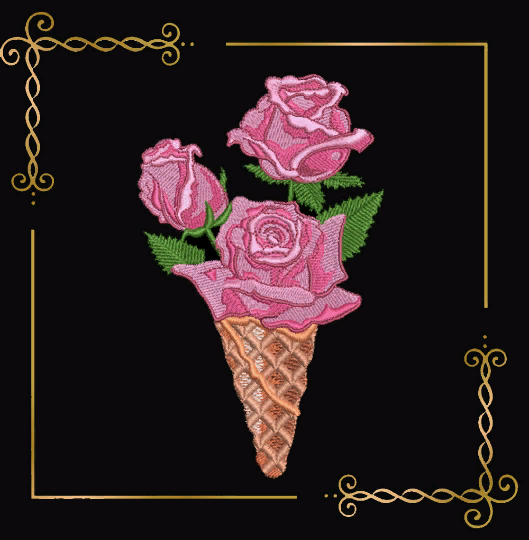 ice cream  Sweet Surprise ice cream roses 