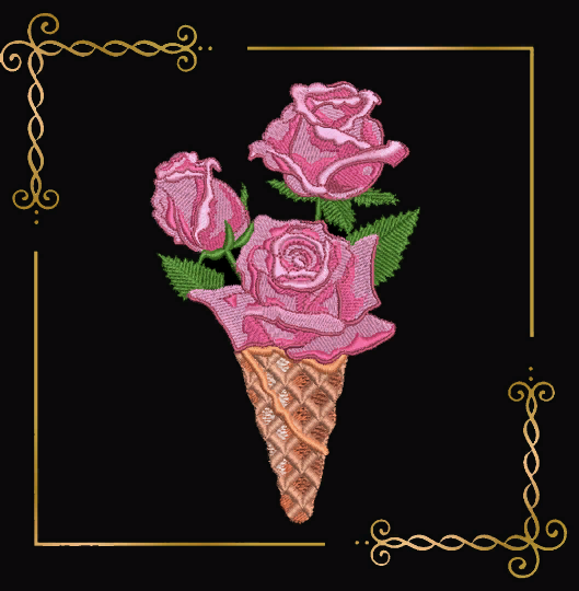 ice cream  Sweet Surprise ice cream roses